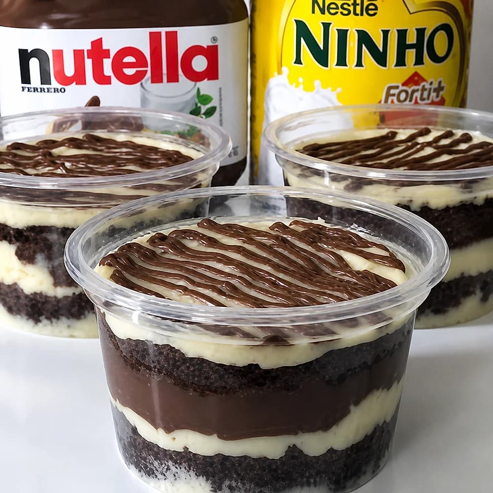 Foto de Bolo de pote ninho com nutella